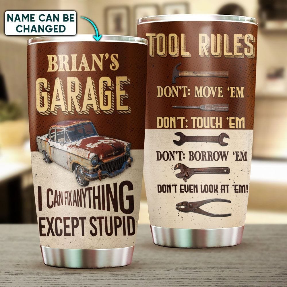 Auto Garage Personalized Tumbler