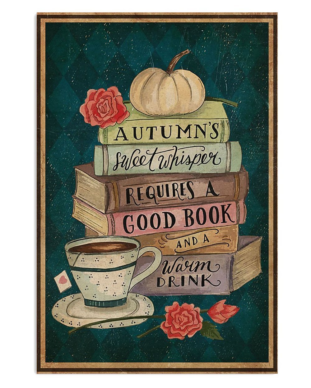 Autumn Books Poster for Book Lovers