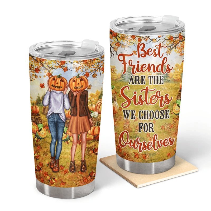 Autumn Pumpkin Bestie Choose For Ourselves Personalized Tumbler