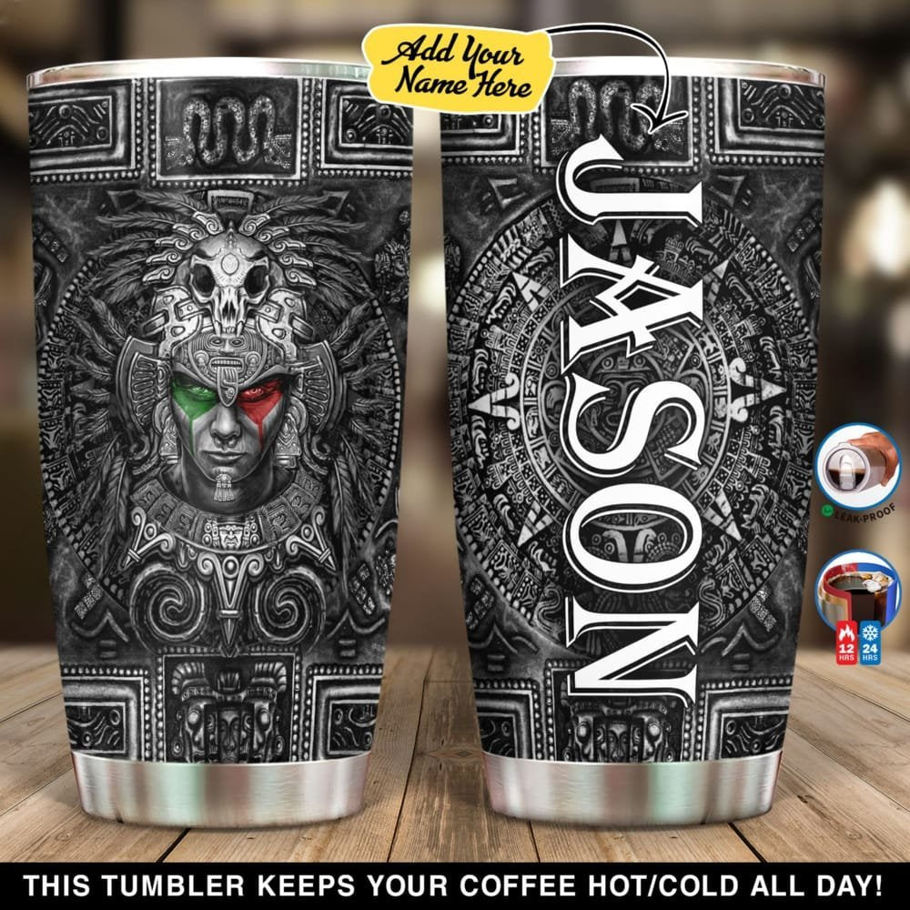 Aztec Warrior Personalized Tumbler