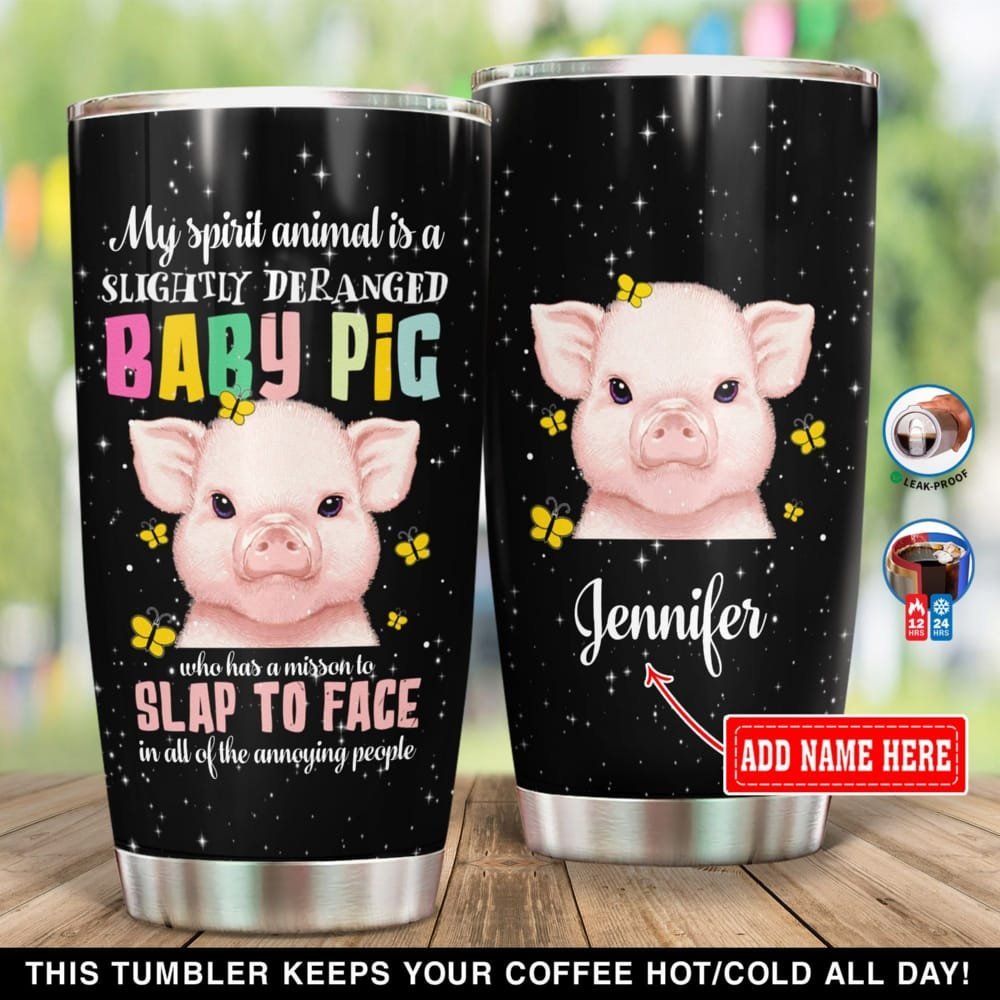 Baby Pig Slap To Face Personalized Tumbler