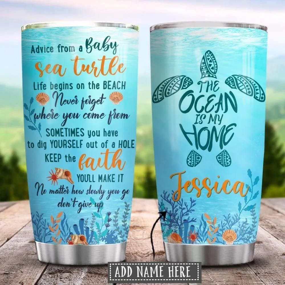 Baby Sea Turtle Personalized Tumbler