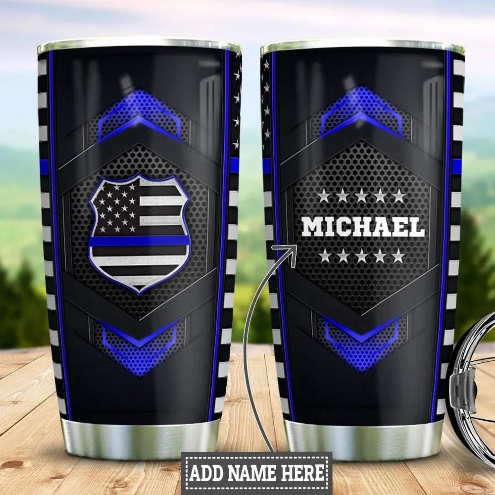 Back The Blue Personalized Tumbler