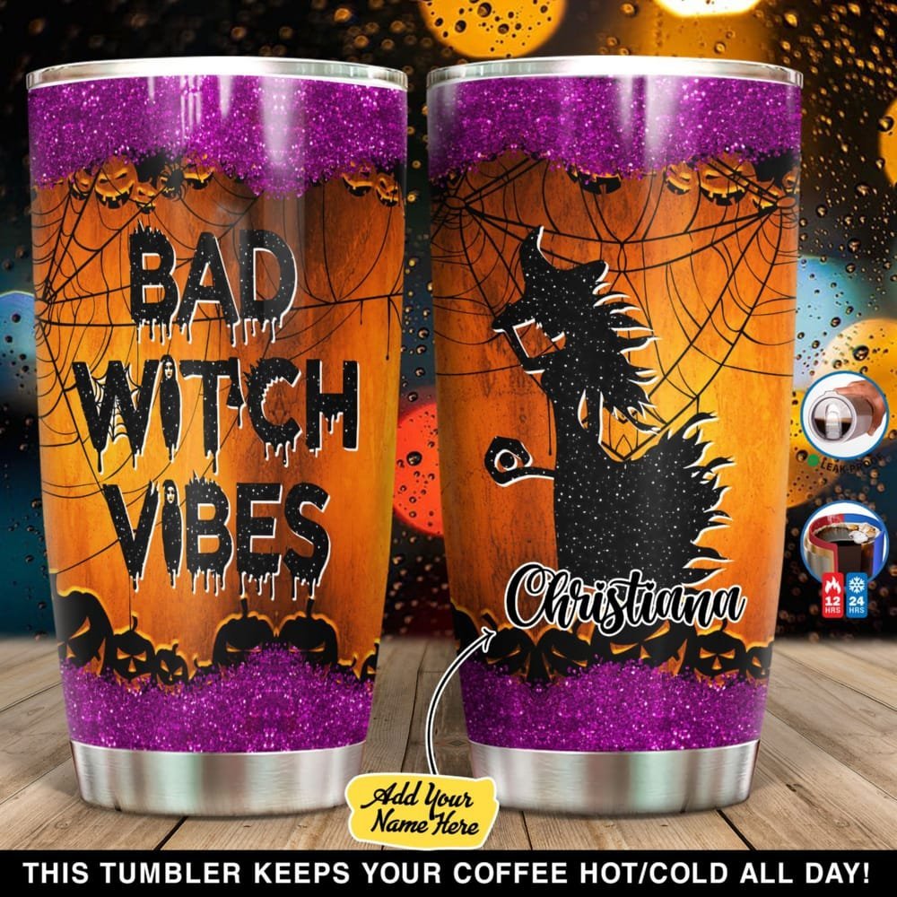 Bad Witch Vibes Personalized Tumbler