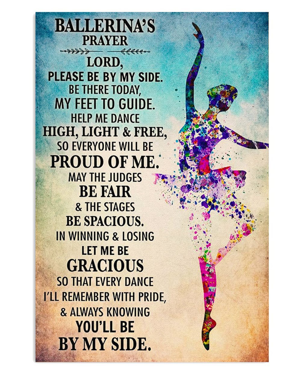 Ballerina Prayer Poster