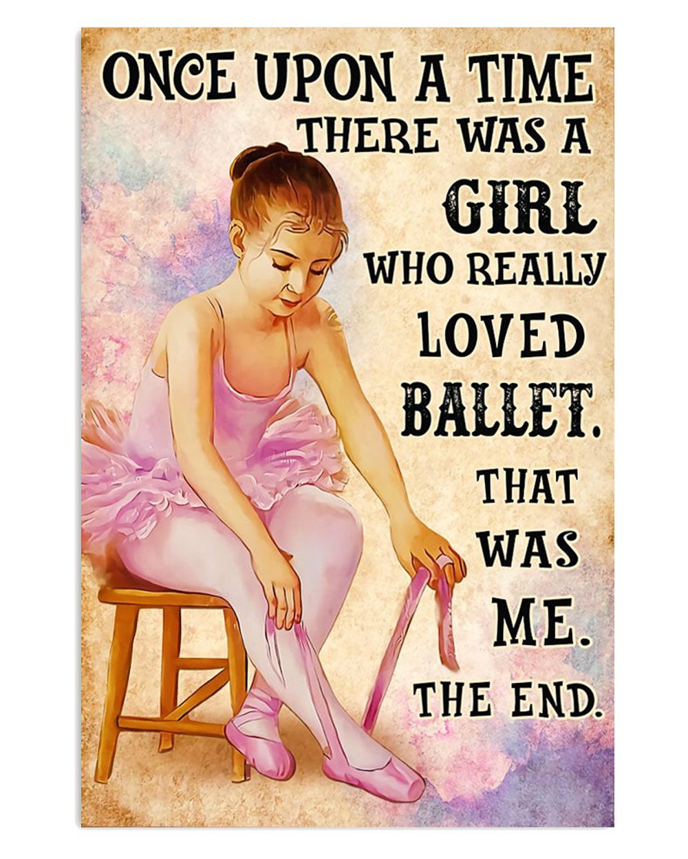 Ballet Poster Featuring Dancing Little Girl