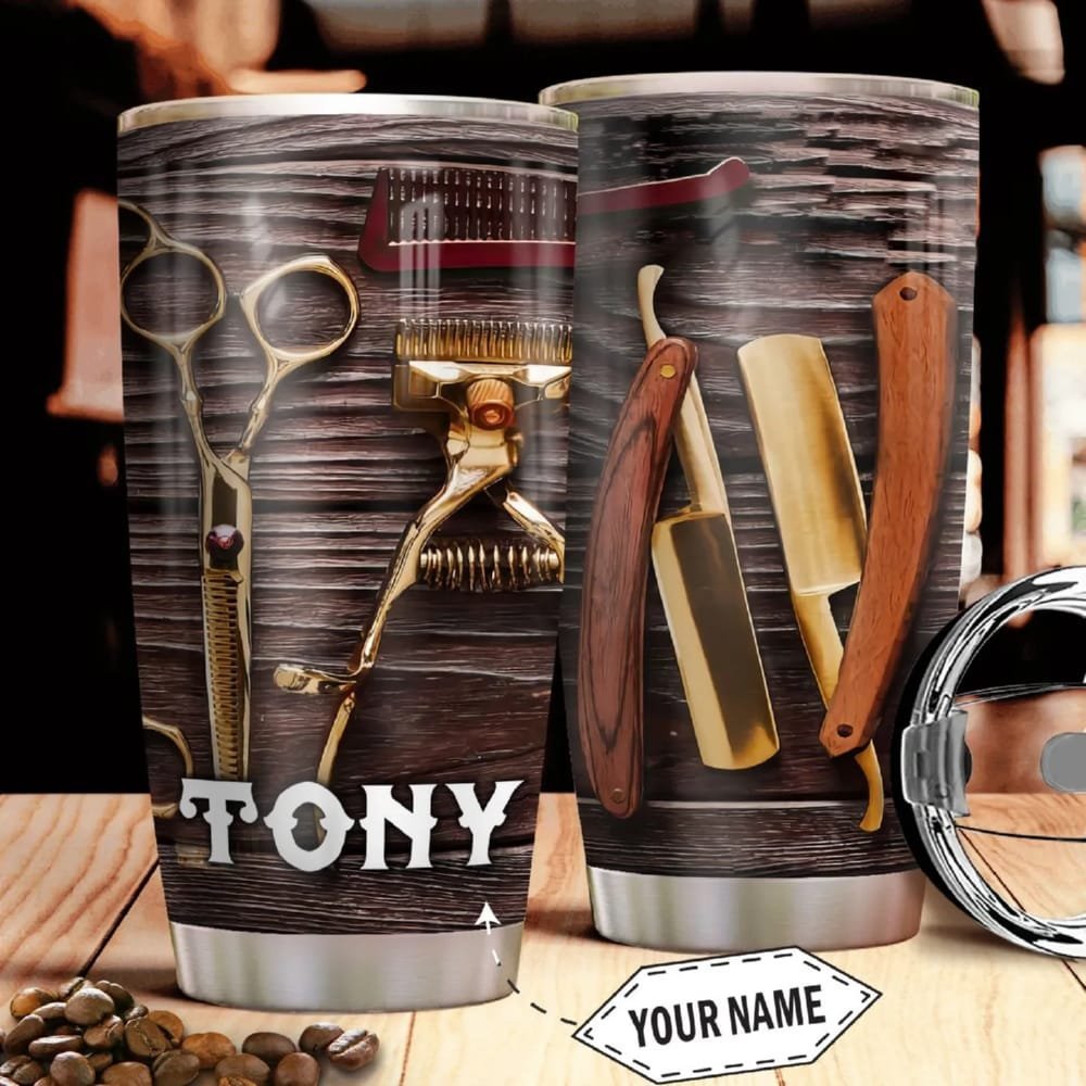 Barber Shop Personalized Tumbler