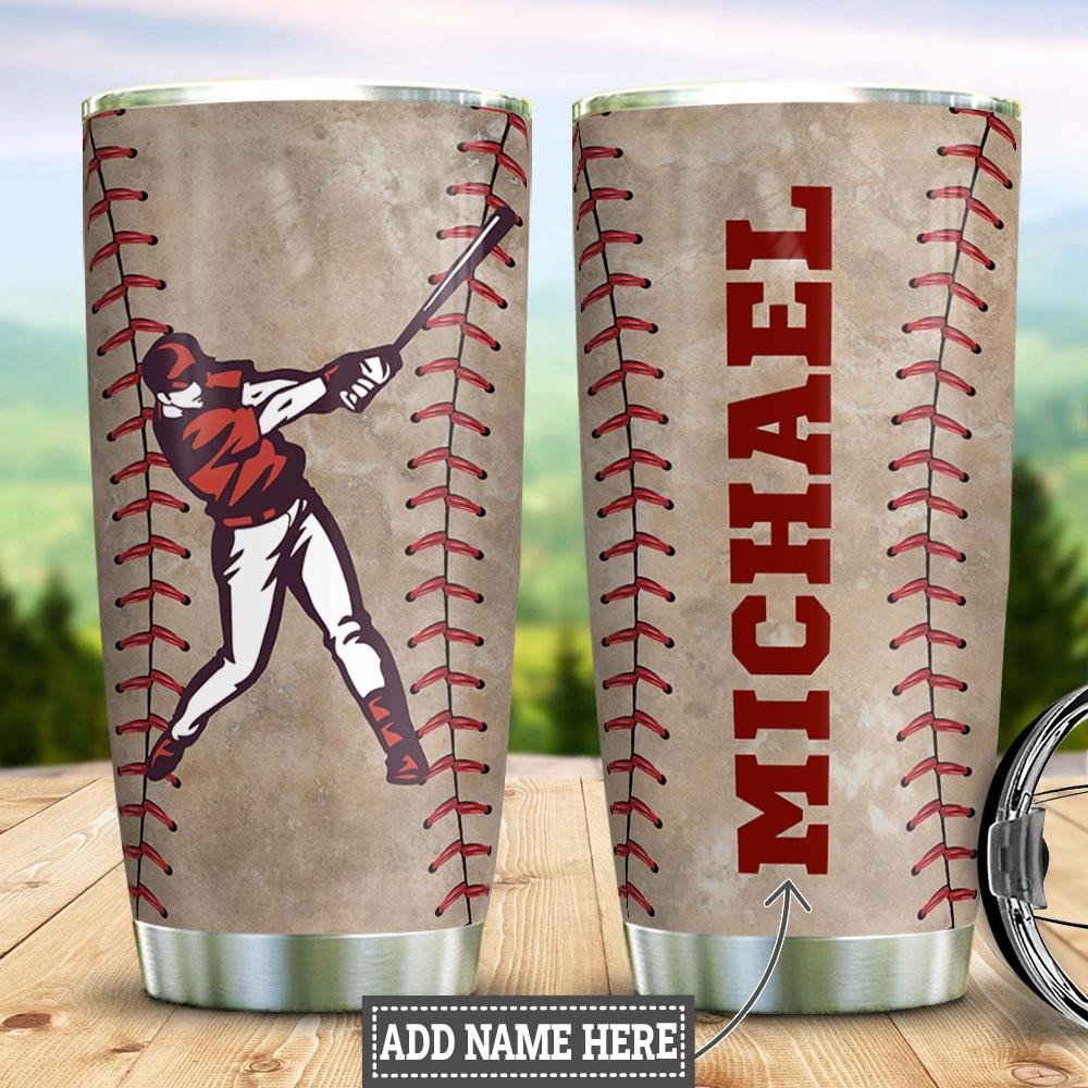 Baseball Batter Personalized Tumbler