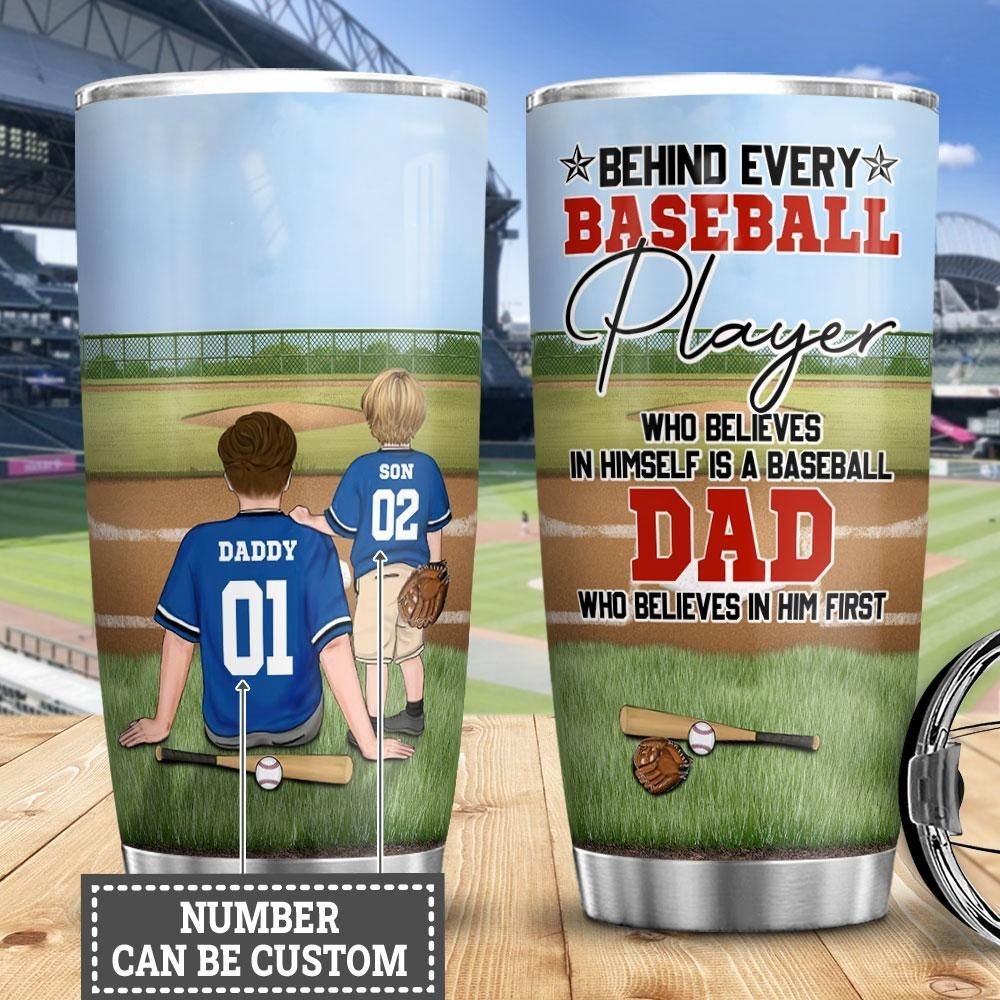 Baseball Dad And His Son Personalized Tumbler