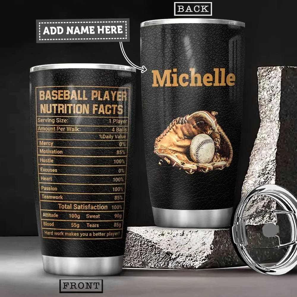 Baseball Facts Personalized Tumbler