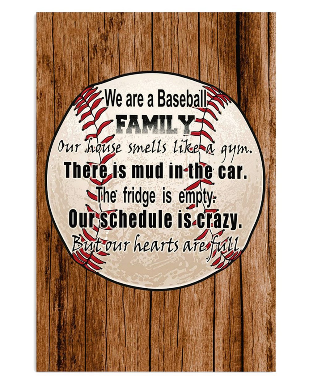 Baseball Family Poster Gift for Baseball Player