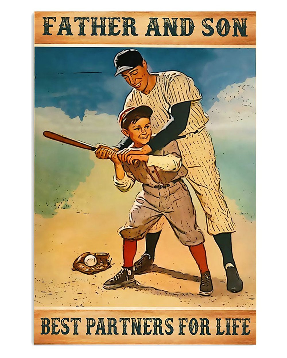 Baseball Gifts for Father and Son Poster