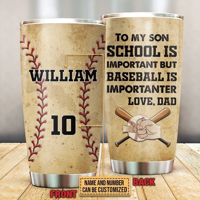 Baseball Is Importanter Personalized Tumbler