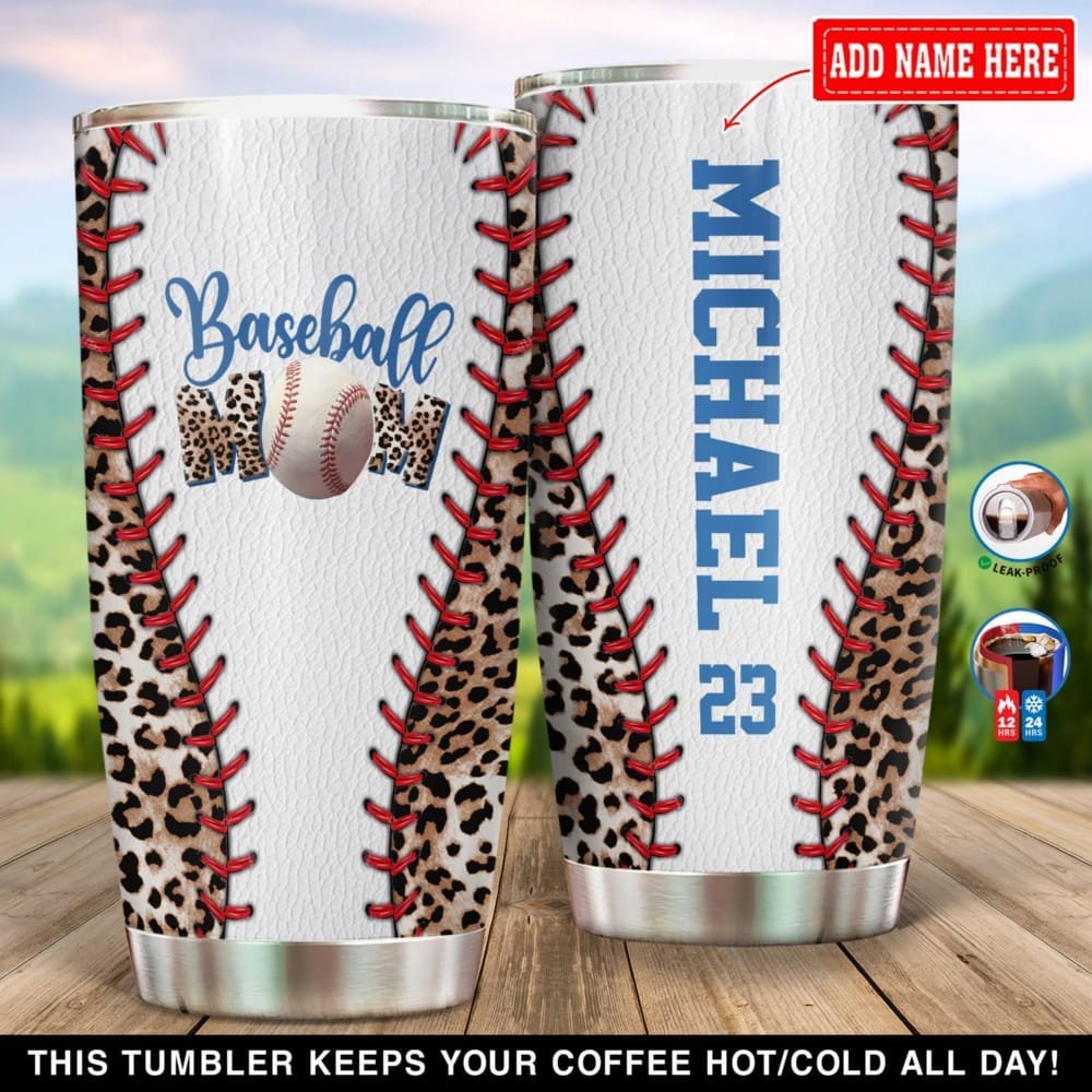 Baseball Mom Kinda Day Personalized Tumbler