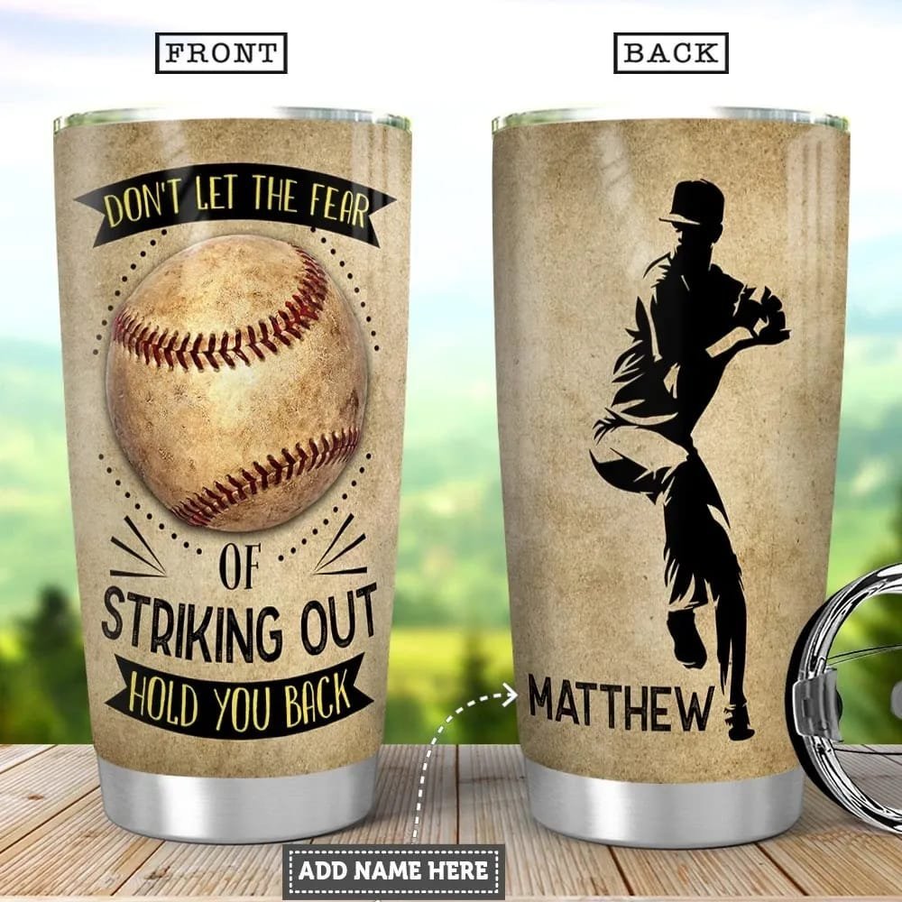 Baseball Pitcher Personalized Tumbler