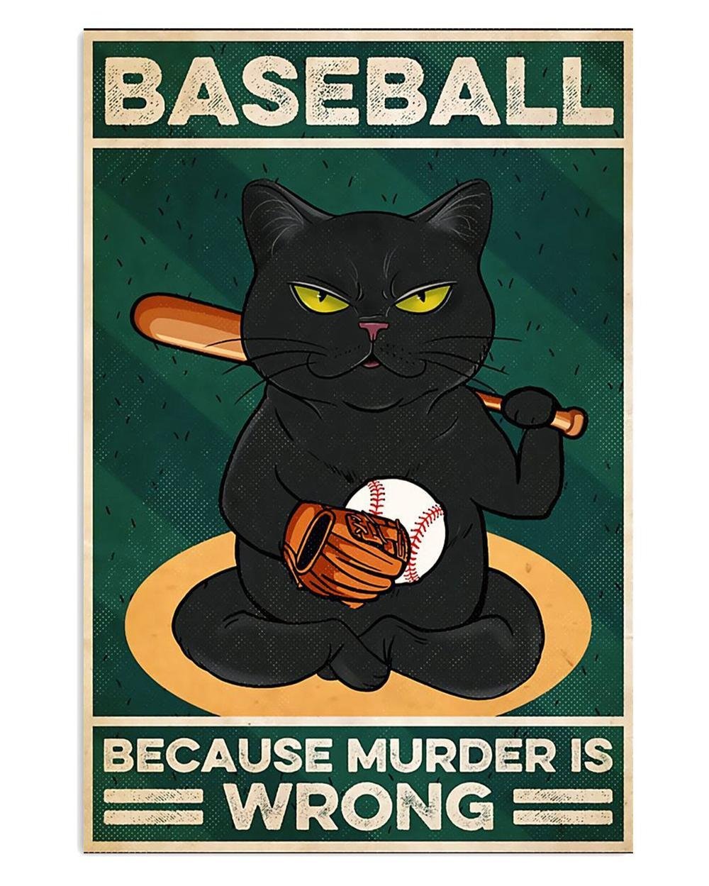 Baseball Player Poster Against Violence