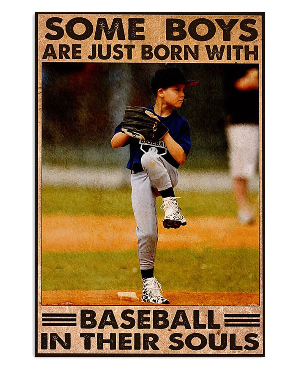 Baseball Posters Boy Born with Baseball Gift