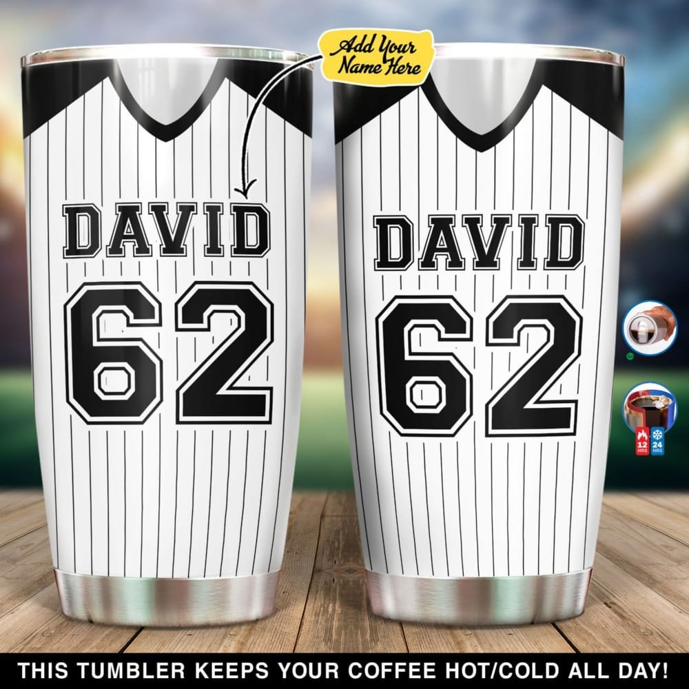 Baseball Shirt Personalized Tumbler