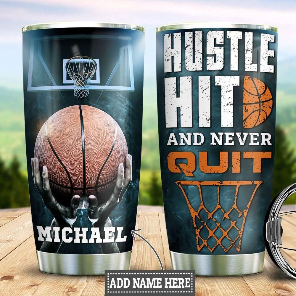 Basketball Hustle Hit Personalized Tumbler