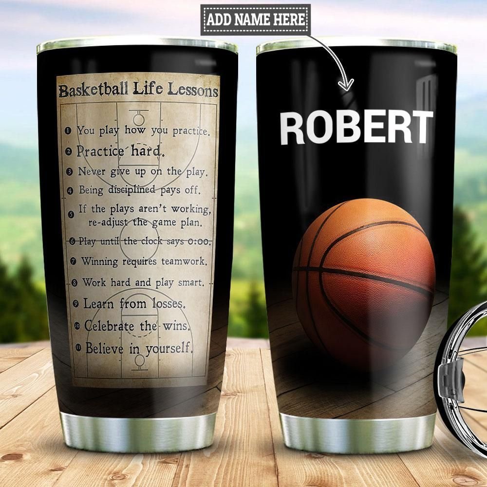 Basketball Lessons Personalized Tumbler