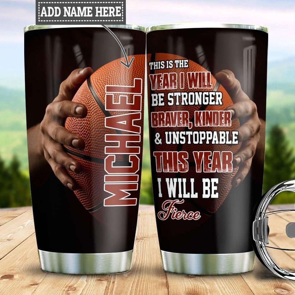 Basketball New Year Personalized Tumbler