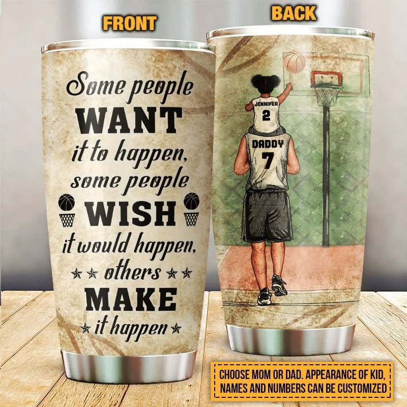 Basketball Parent And Child Others Make It Happen Personalized Tumbler