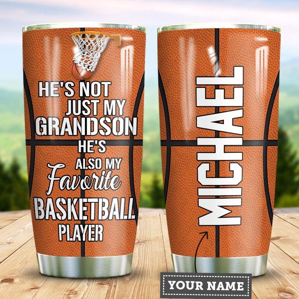 Basketball To My Grandson Personalized Tumbler