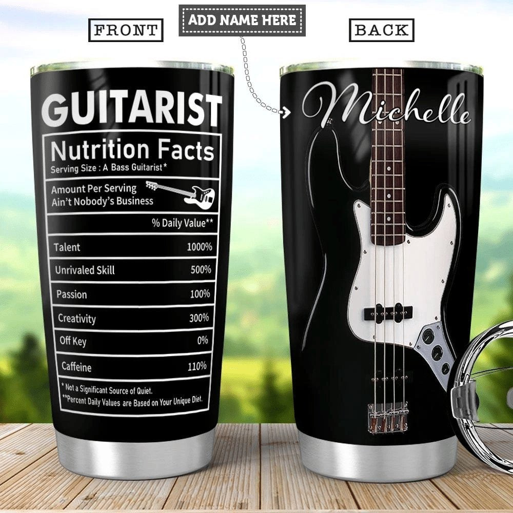 Bass Guitar Facts Personalized Tumbler