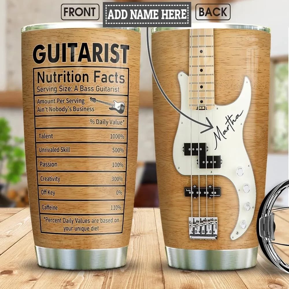 Bass Guitar Personalized Tumbler