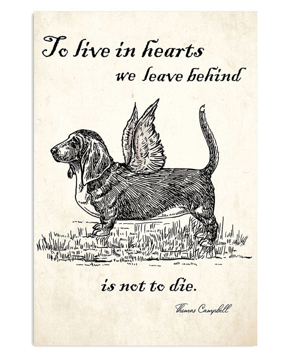 Basset Hound Memorial Poster