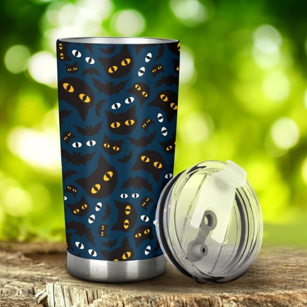 Bats And Cats Personalized Tumbler