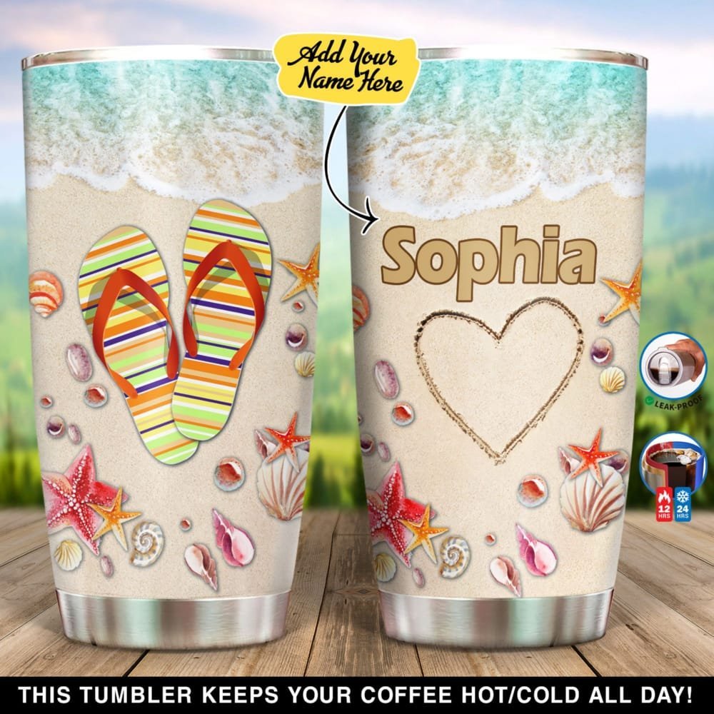 Beach Life Personalized Tumbler