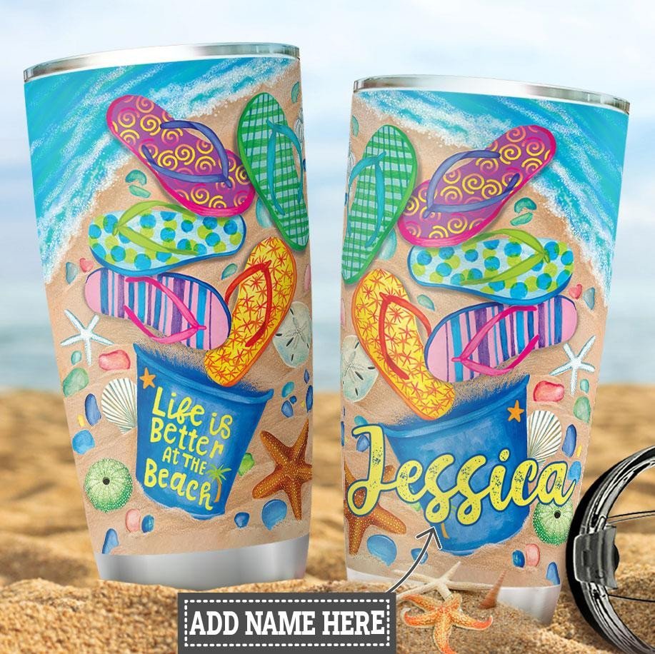 Beach Lover Personalized Tumbler