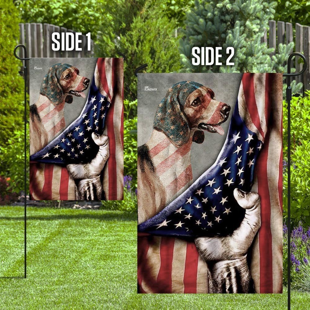 Beagle American Flag Garden Flags for Dog Lovers