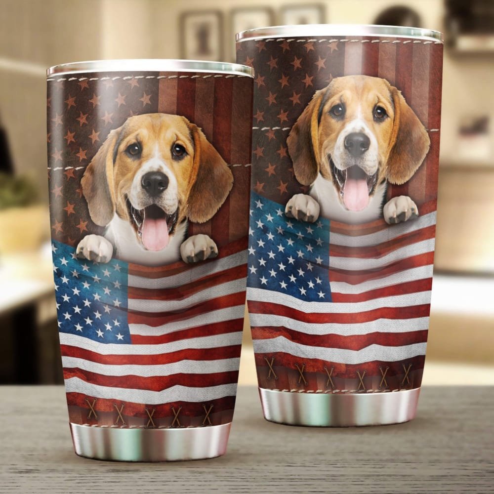 Beagle Dog American Personalized Tumbler