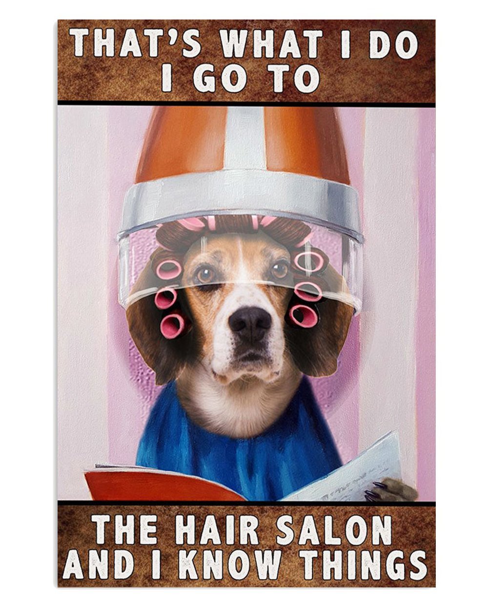 Beagle Dog Hair Salon Poster