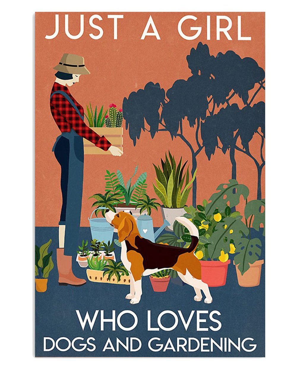 Beagle Dog Lover Gardening Art Print