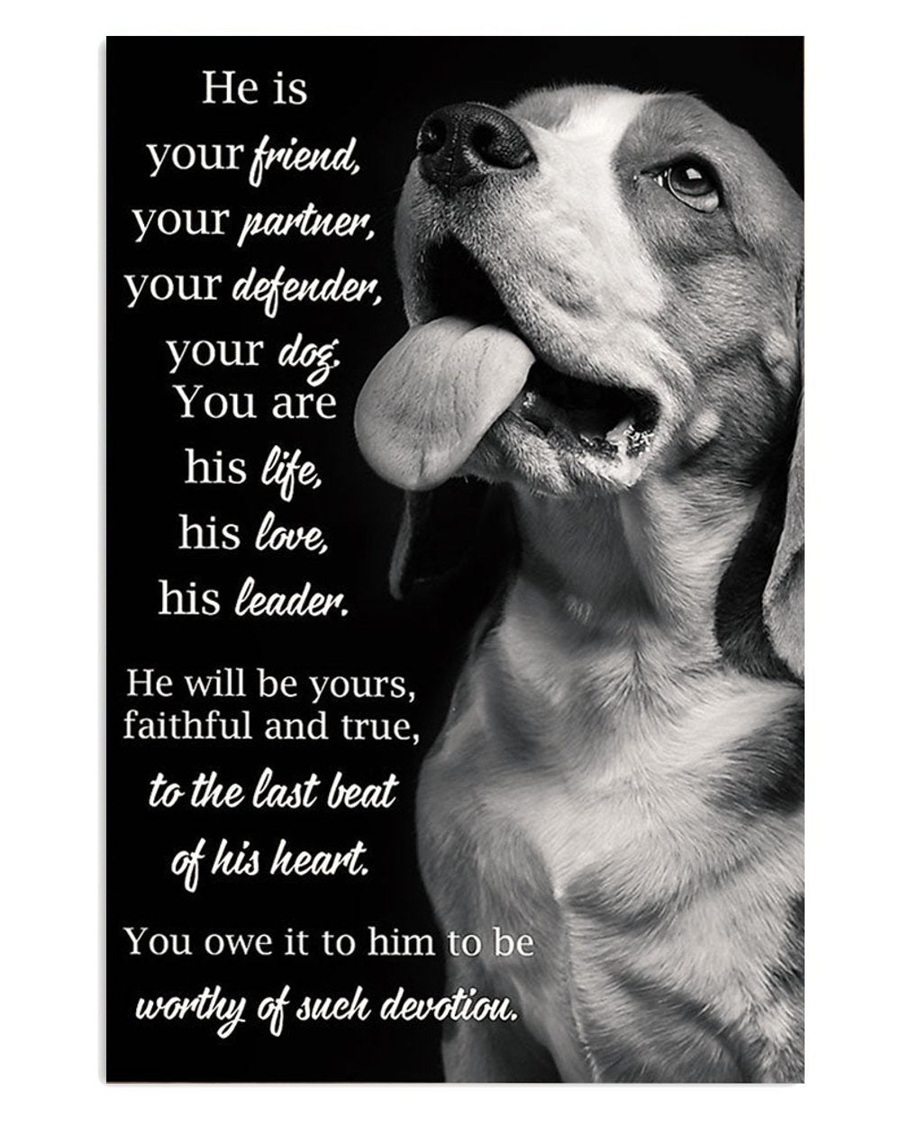 Beagle Dog Poster for Your Home