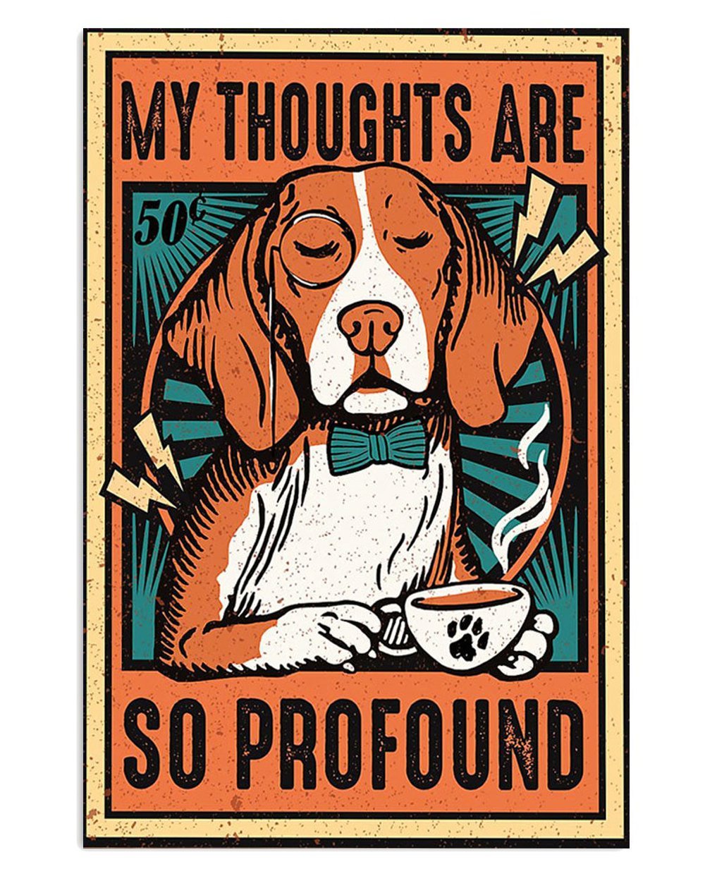 Beagle Dog Poster Thoughts Profound