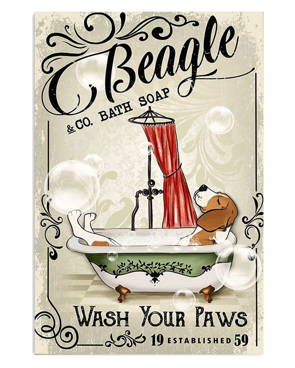 Beagle Dog Soap Poster