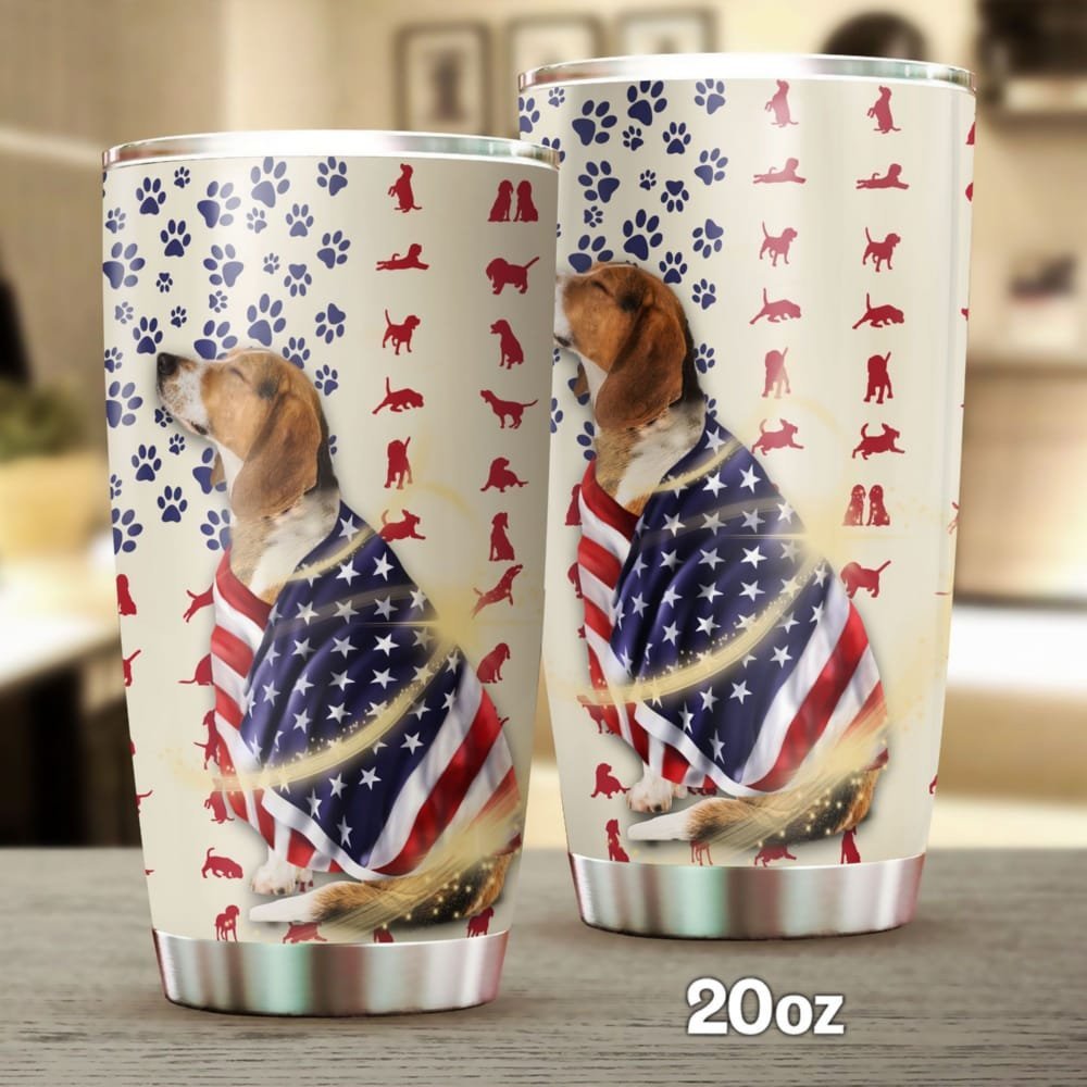 Beagle Dog Wrapped In Glory Personalized Tumbler