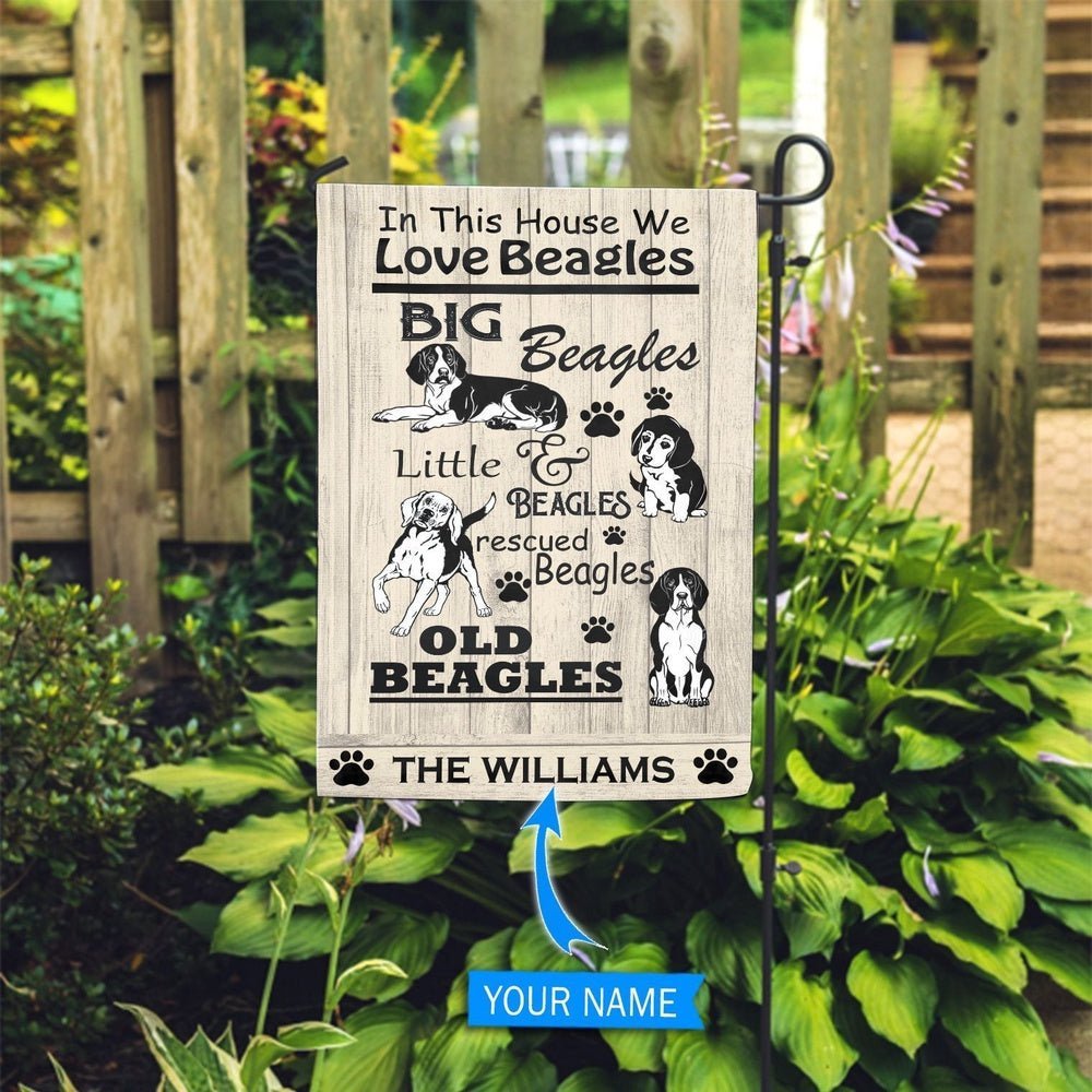 Beagle House and Garden Flags for Outdoor Decor