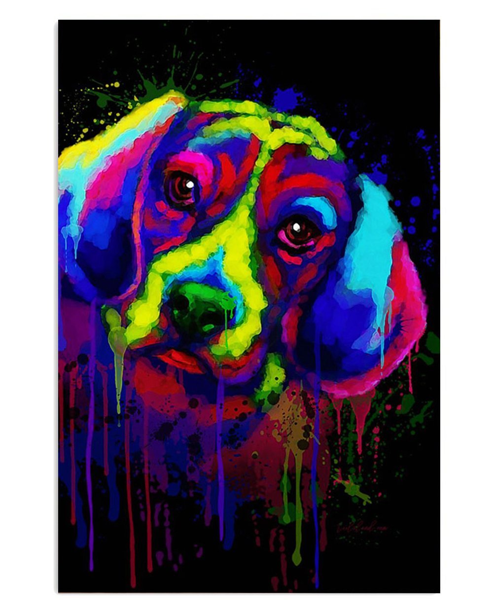 Beagle Watercolor Painting Poster