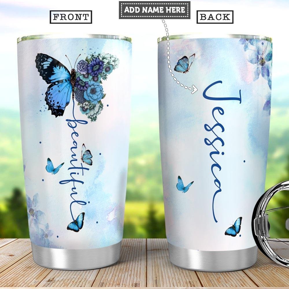 Beautiful Butterfly Personalized Tumbler