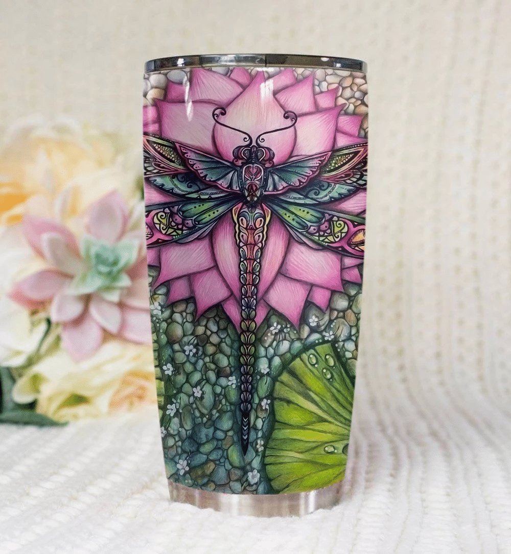 Beautiful Dragonfly Personalized Tumbler