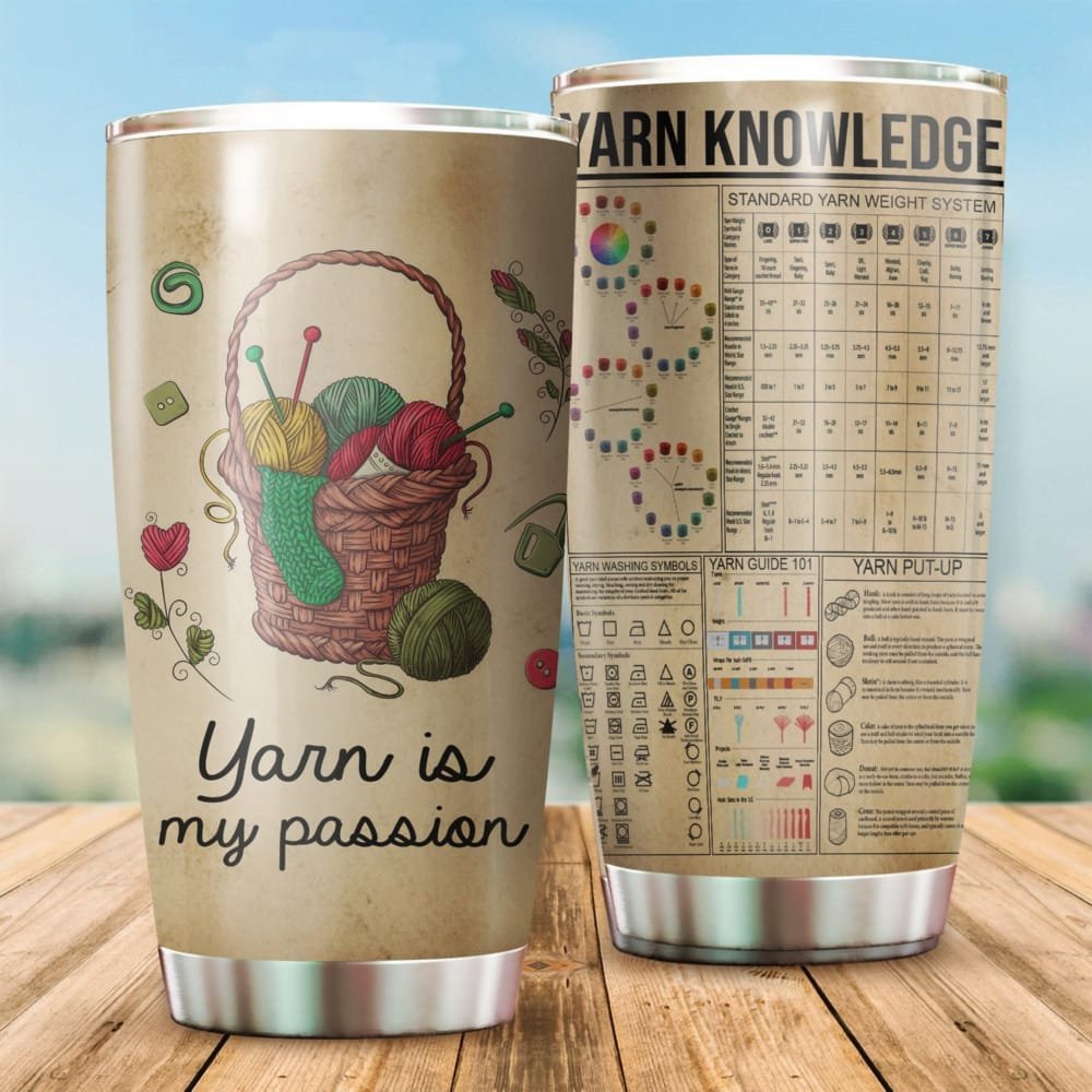 Beautiful Yarn Passion Personalized Tumbler