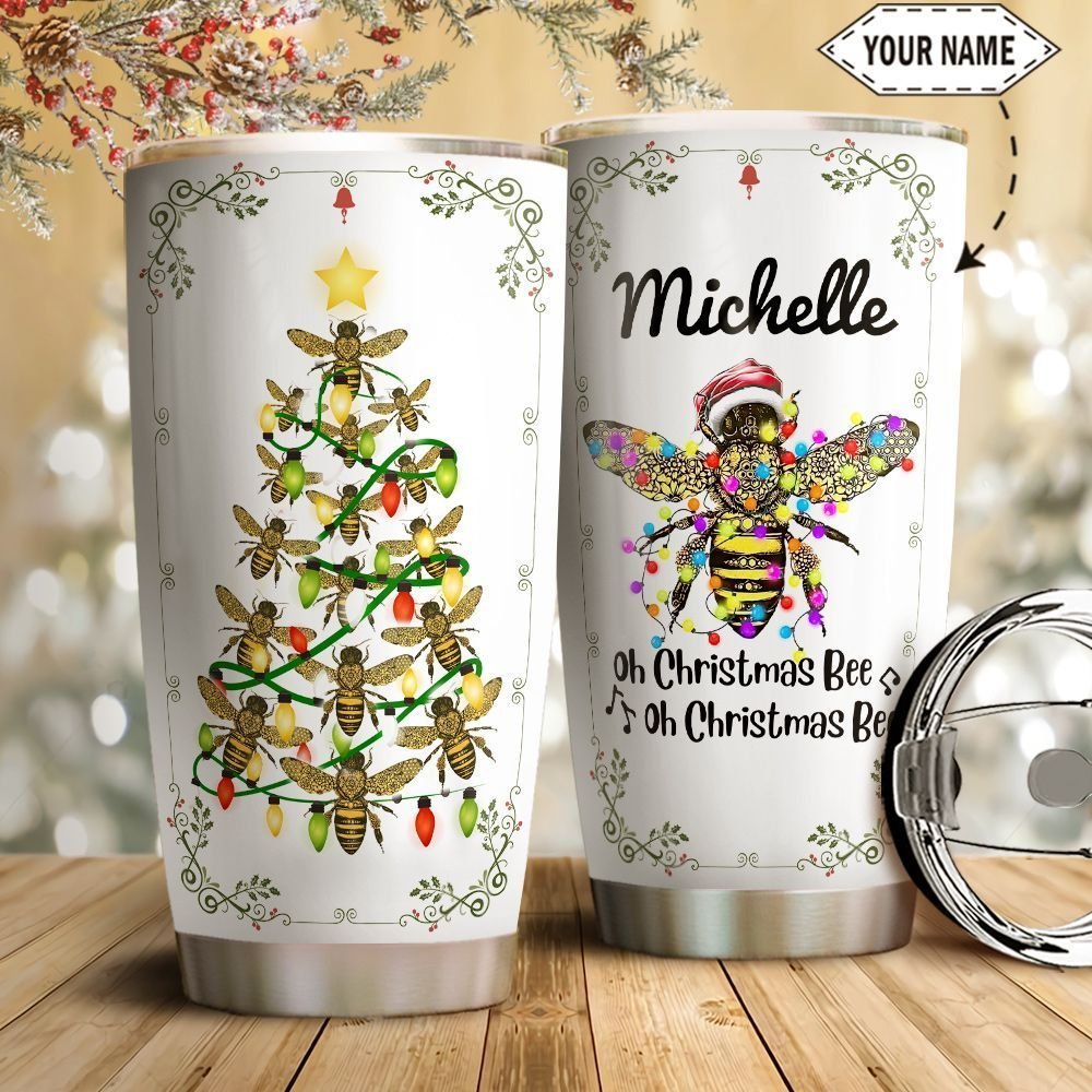 Bee Christmas Personalized Tumbler