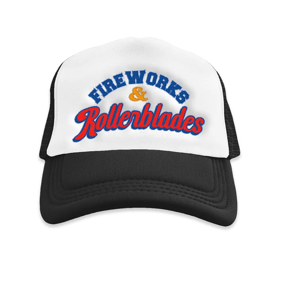 Benson Boone Merch Fireworks And Rollerblades Trucker Hat Embroidered Gifts For Brothers - Lilybirchmarket