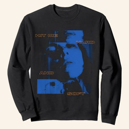 Billie Eilish Merch Hit Me Hard And Soft Tour 2025 Blue Photo Sweatshirt Gifts For Her - Lilybirchmarket