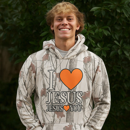 Bryce Crawford Merch I Love J J Loves You Camo Hoodie Gifts For Christian - Lilybirchmarket